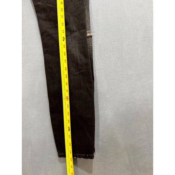 Madewell Women's Vintage 1937 Skinny Jeans High Riser Distressed Black Size 28 - Picture 10 of 11